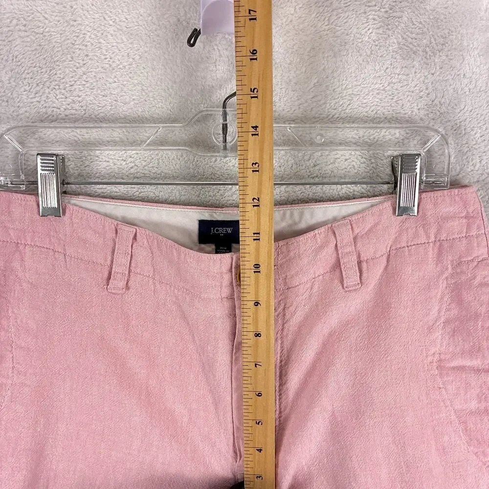 J.Crew Shorts Mens 31 (32) Pink Linen Blend Preppy Beach Hamptons Summer Luxury